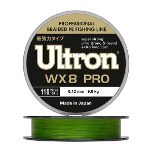 Шнур плетеный Ultron WX8 PRO, хаки (0,10 мм, 6,5 к..