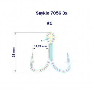 Крючки тройные Saikyo 7056 3X