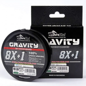 Шнур DuraKing GRAVITY 8X+1 , 100м, серый #1.2, 0,18мм, 12lbs Шнур DuraKing GRAVITY 8X+1 , 100м, серый #1.2, 0,18мм, 12lbs